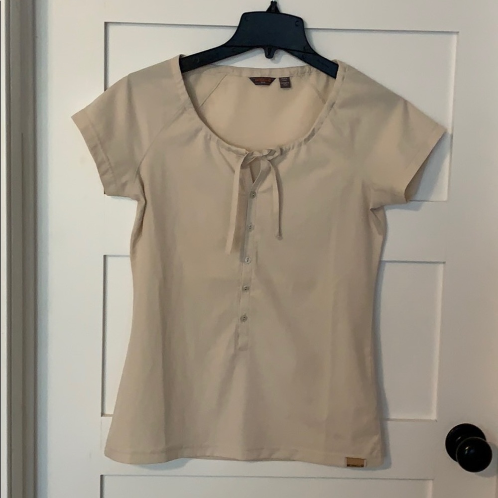 Soft wicking Merrell top beige xs